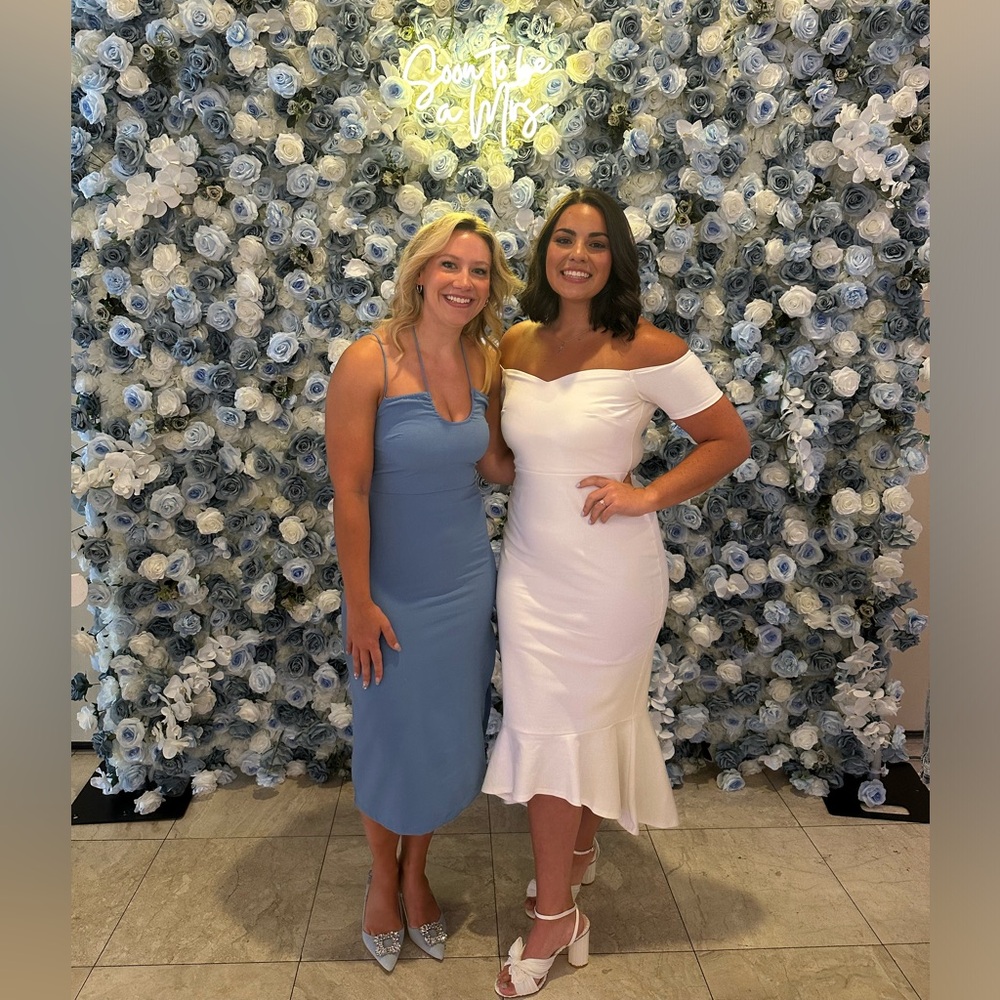 Blue midi dress